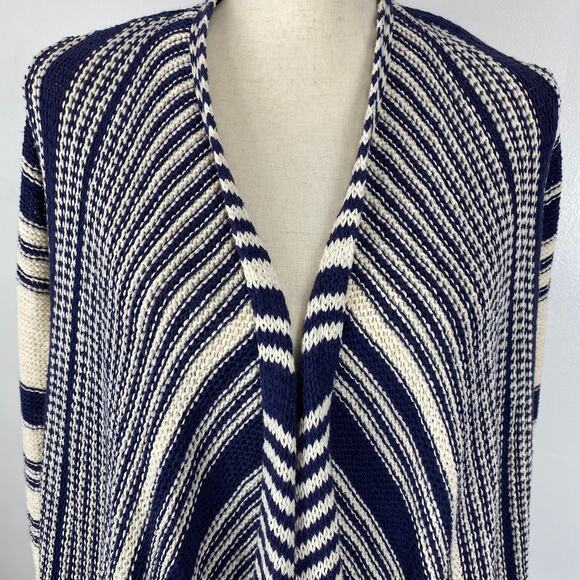 Lucky Brand Cardigan Sweater Open Front Knit Striped 7w51170 Womens Sz XS - Picture 5 of 13